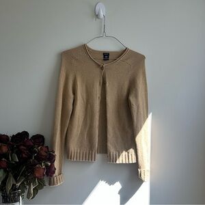 gap tan vintage slim cardigan Sz small